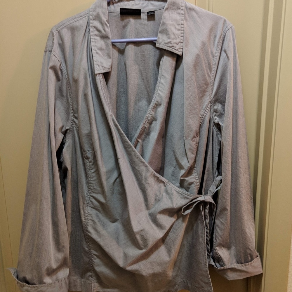 Avenue Plus Size Wrap Blouse